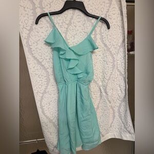 BCBGeneration Aqua Ruffle Mini Dress